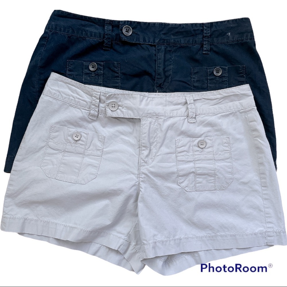 2 Pair Ann Taylor Loft 4” Cargo Shorts Size 0